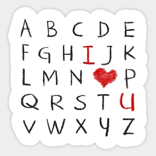 Love Alphabet Sticker